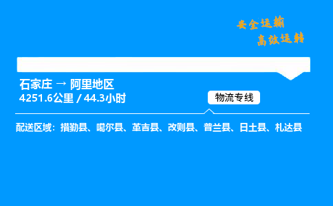 石家莊到阿里地區(qū)物流專線-專業(yè)承攬石家莊至阿里地區(qū)貨運-保證時效