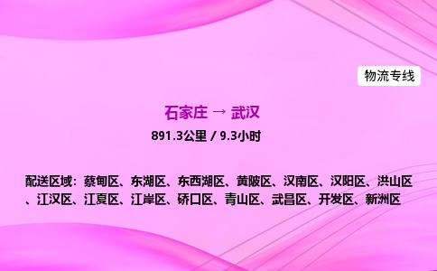 石家莊到武漢貨運專線_石家莊到武漢物流公司